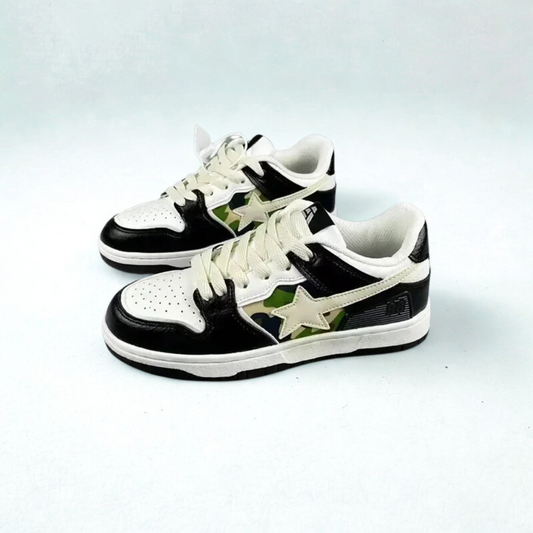 Unisex Camo Star Sneakers – Low-Top Streetwear Style Shoes for Kids & Adults